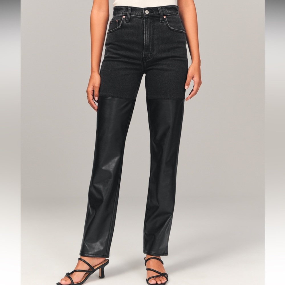 Abercrombie Denim and Leather Pants